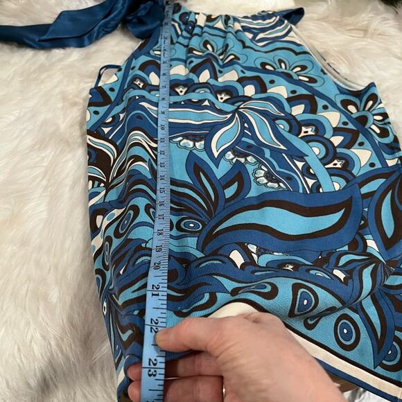 NEW Ann Taylor Silk Multicolor Geometric Floral Bow Tie Career Layering Top XS - Picture 16 of 16